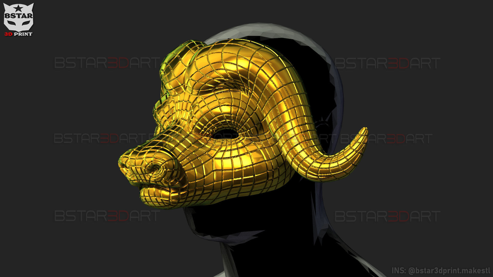 Squid Game Mask - Vip Buffalo Mask Cosplay 3D print model_17