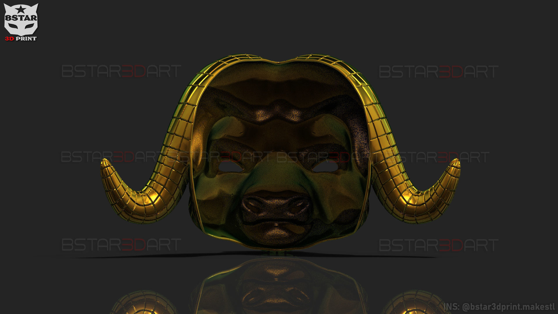 Squid Game Mask - Vip Buffalo Mask Cosplay 3D print model_27