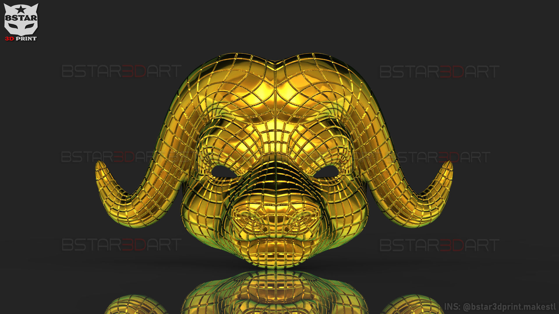 Squid Game Mask - Vip Buffalo Mask Cosplay 3D print model_24