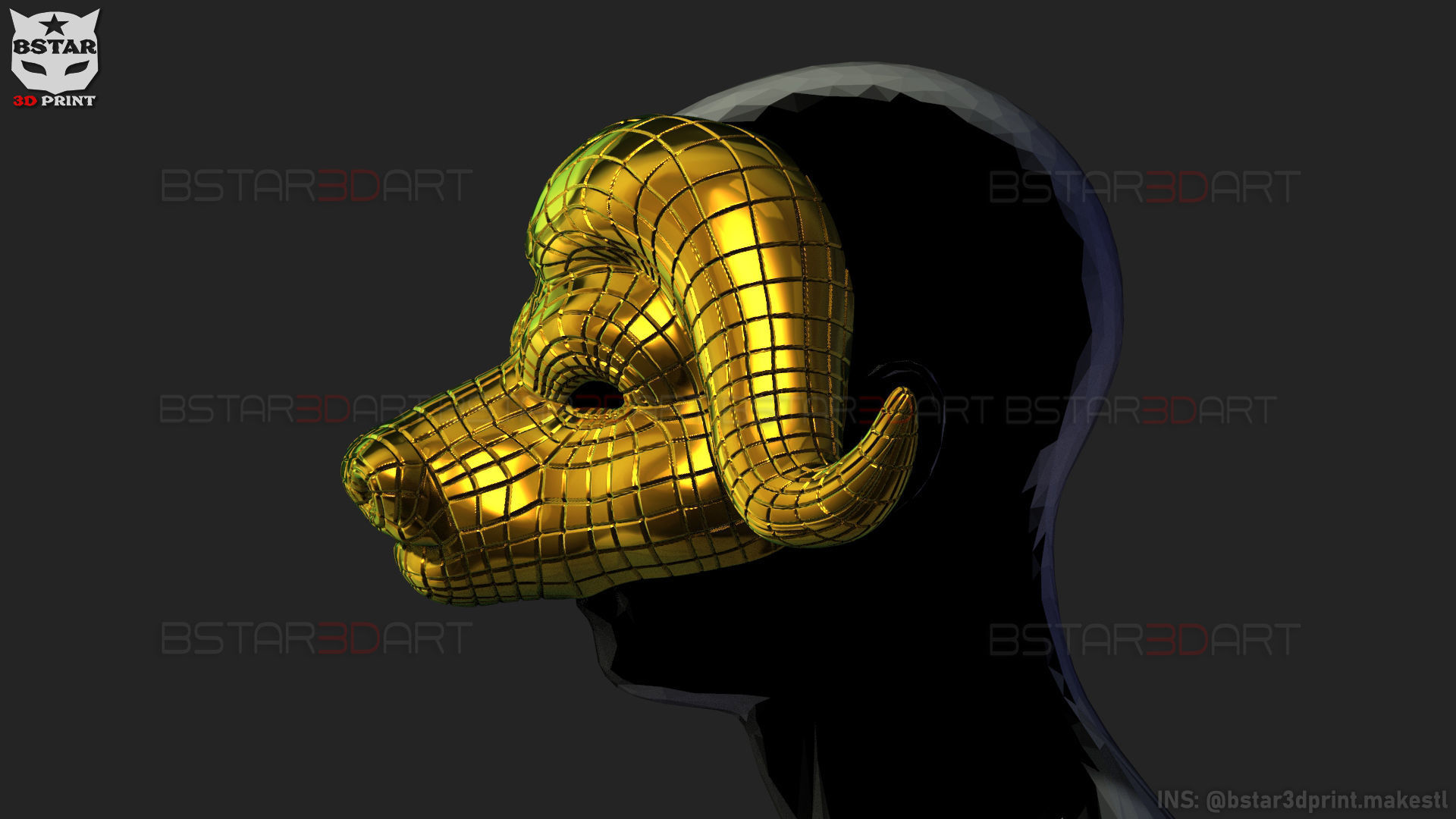 Squid Game Mask - Vip Buffalo Mask Cosplay 3D print model_18