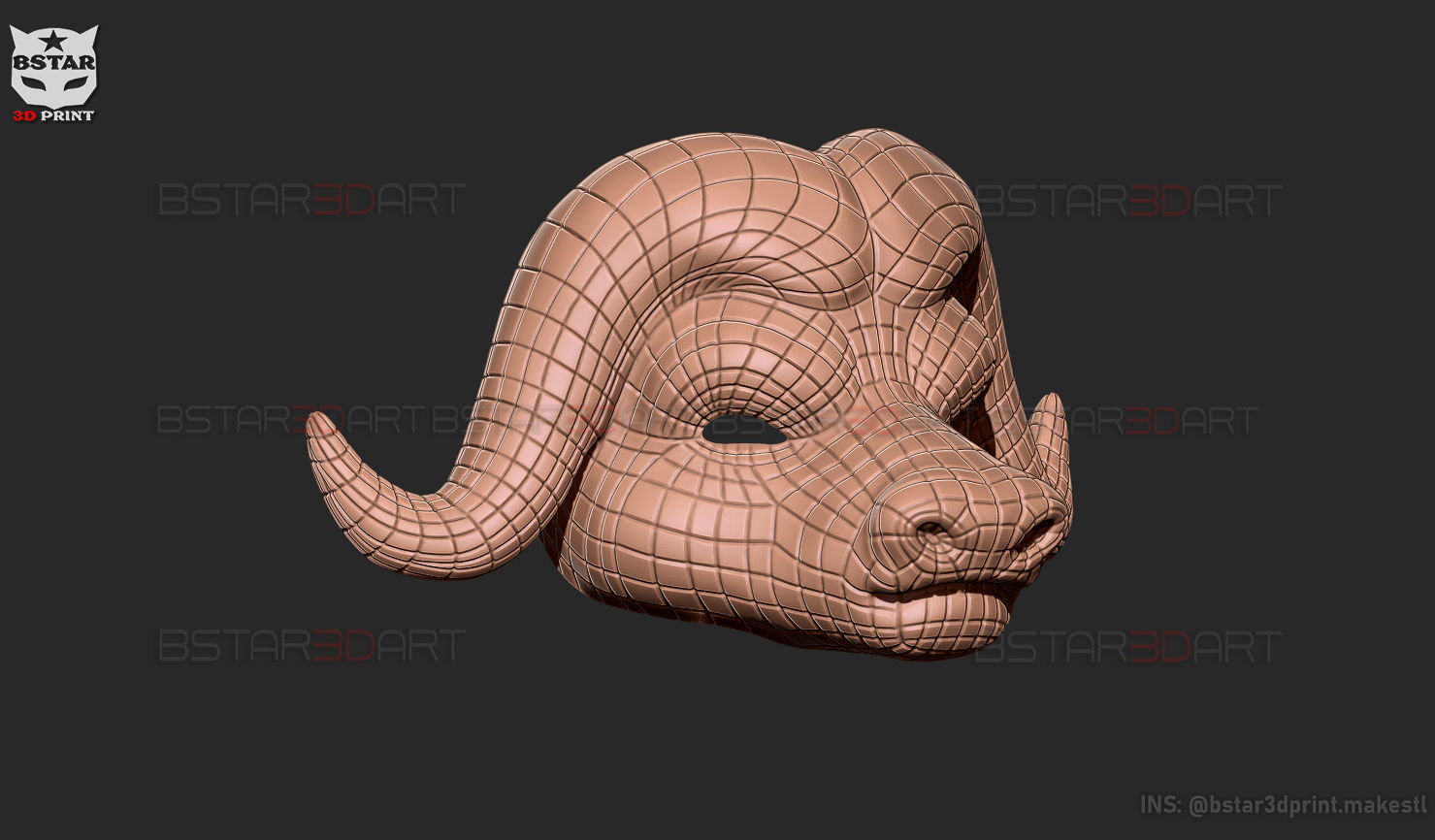 Squid Game Mask - Vip Buffalo Mask Cosplay 3D print model_42