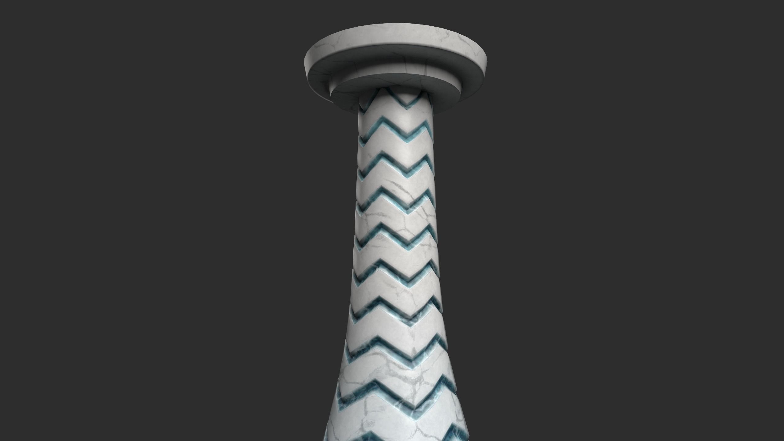 Fantasy Marble Pillar Low-poly 3D model_5