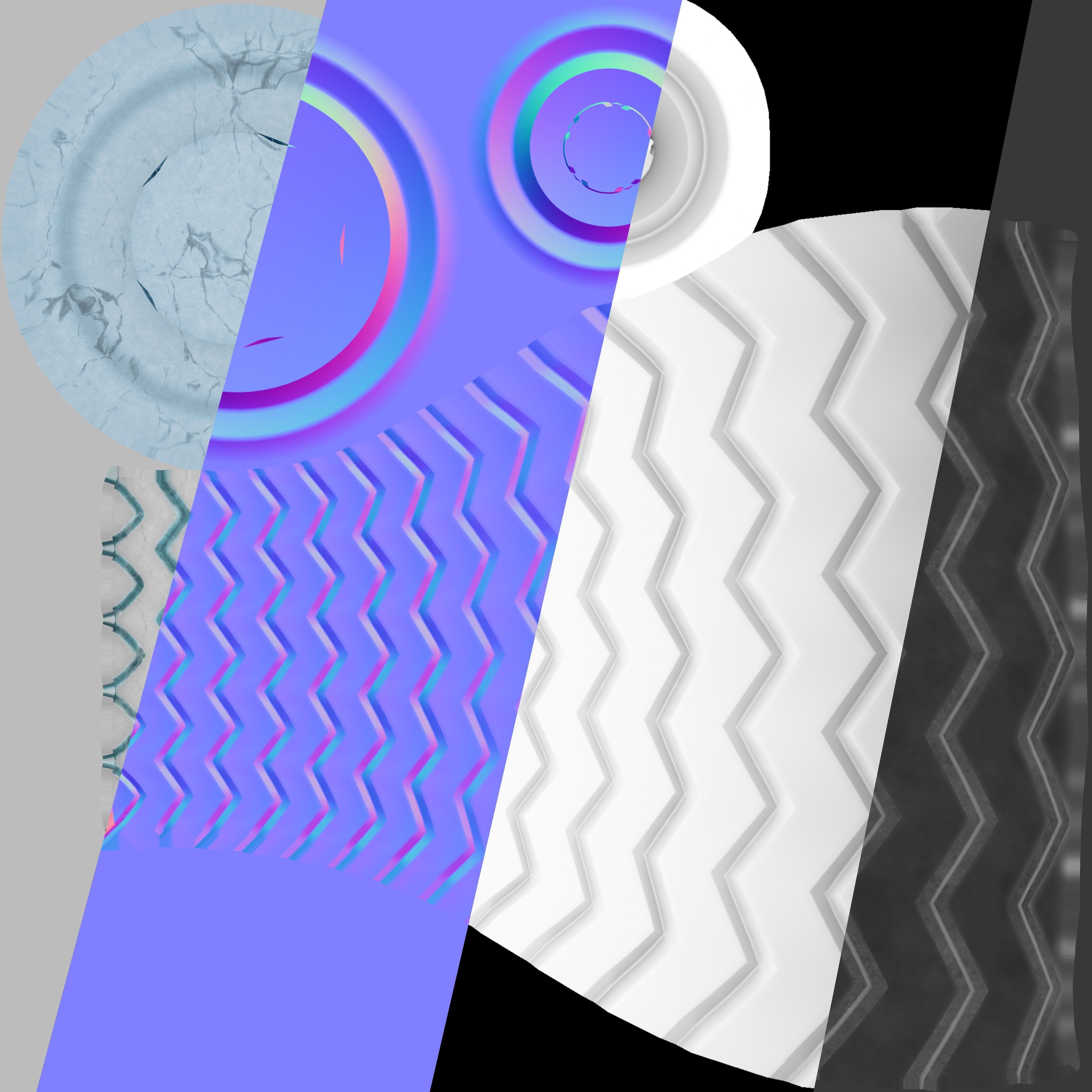 Fantasy Marble Pillar Low-poly 3D model_10