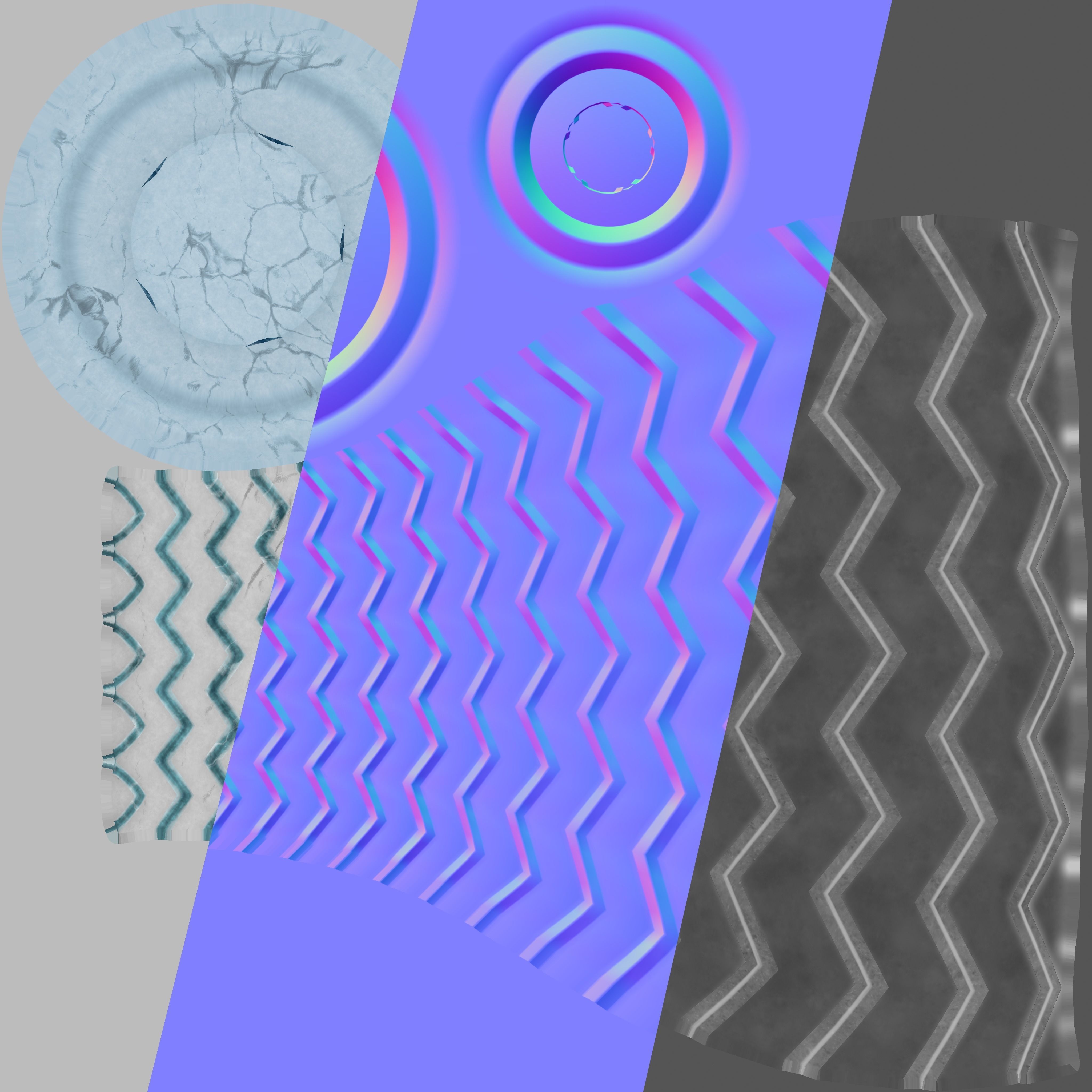 Fantasy Marble Pillar Low-poly 3D model_11