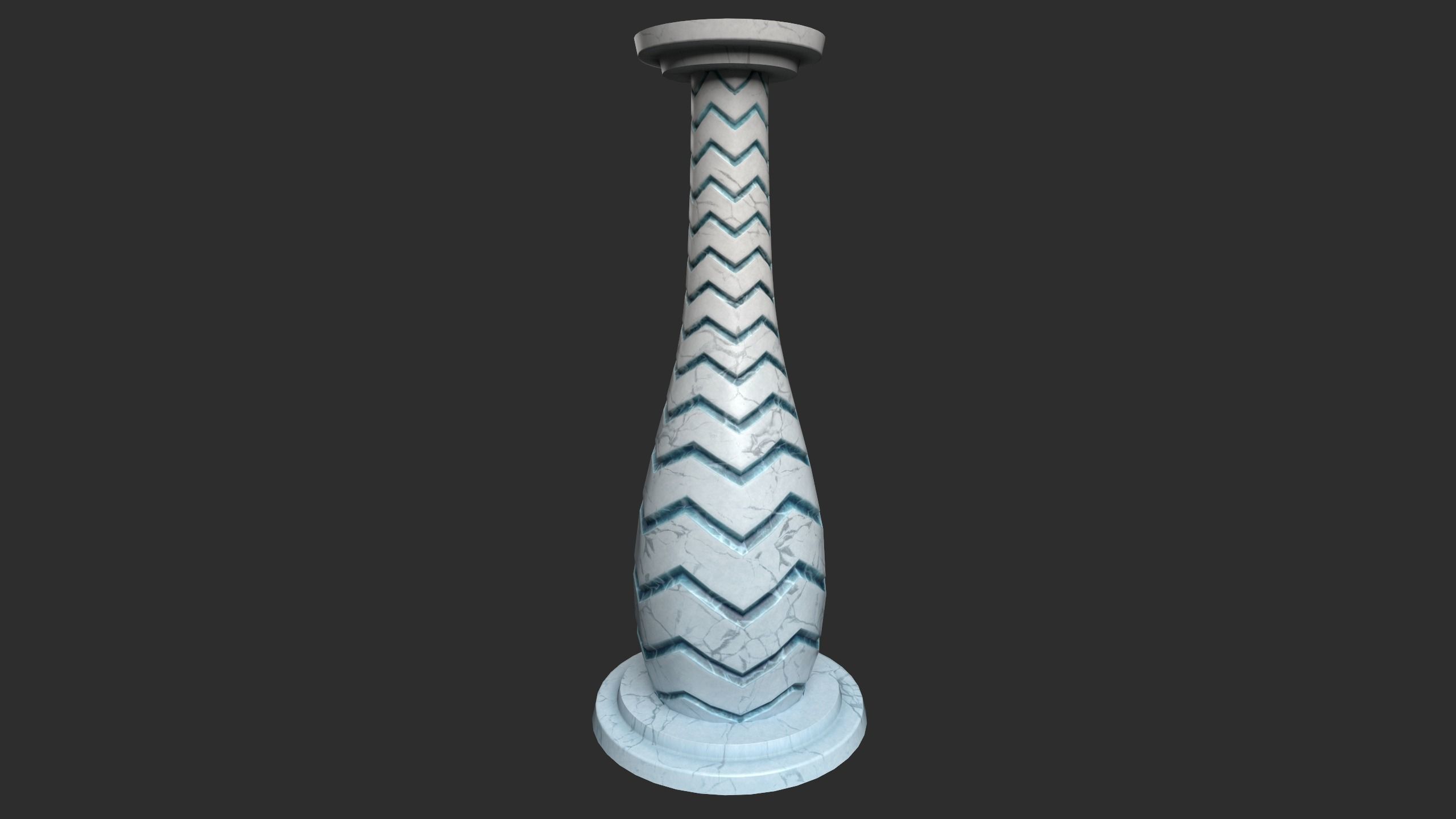 Fantasy Marble Pillar Low-poly 3D model_3