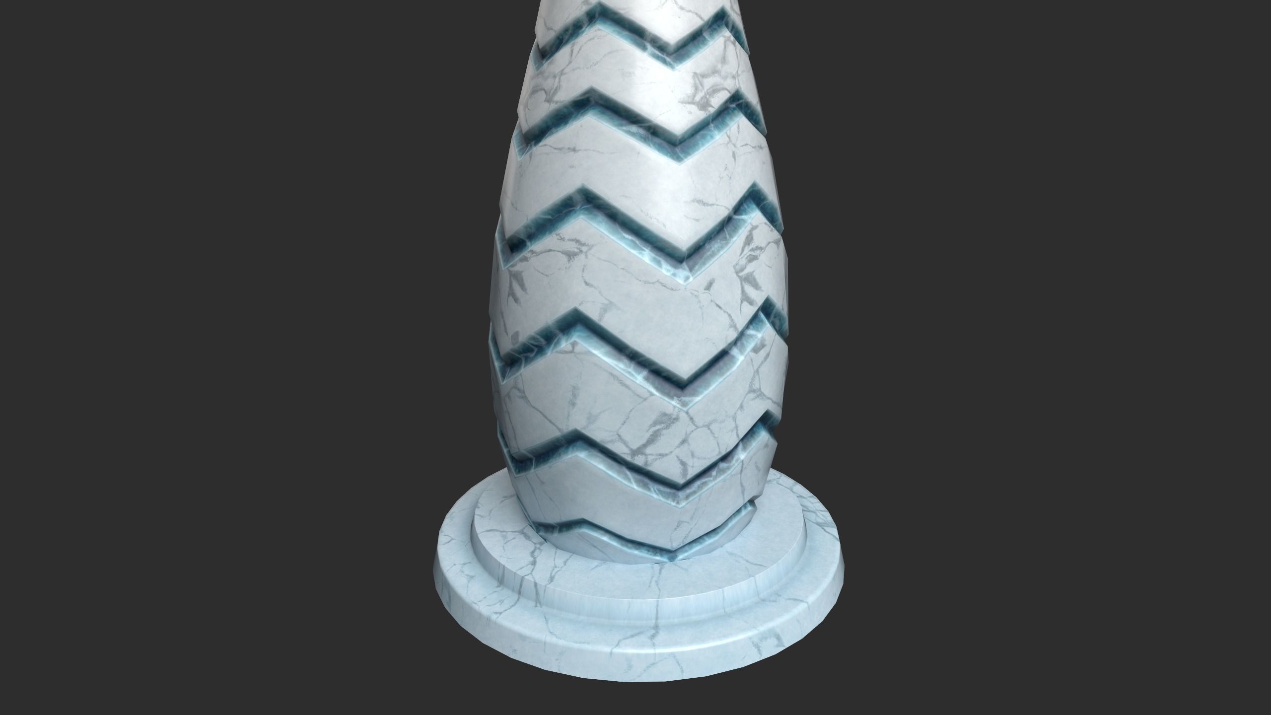 Fantasy Marble Pillar Low-poly 3D model_4
