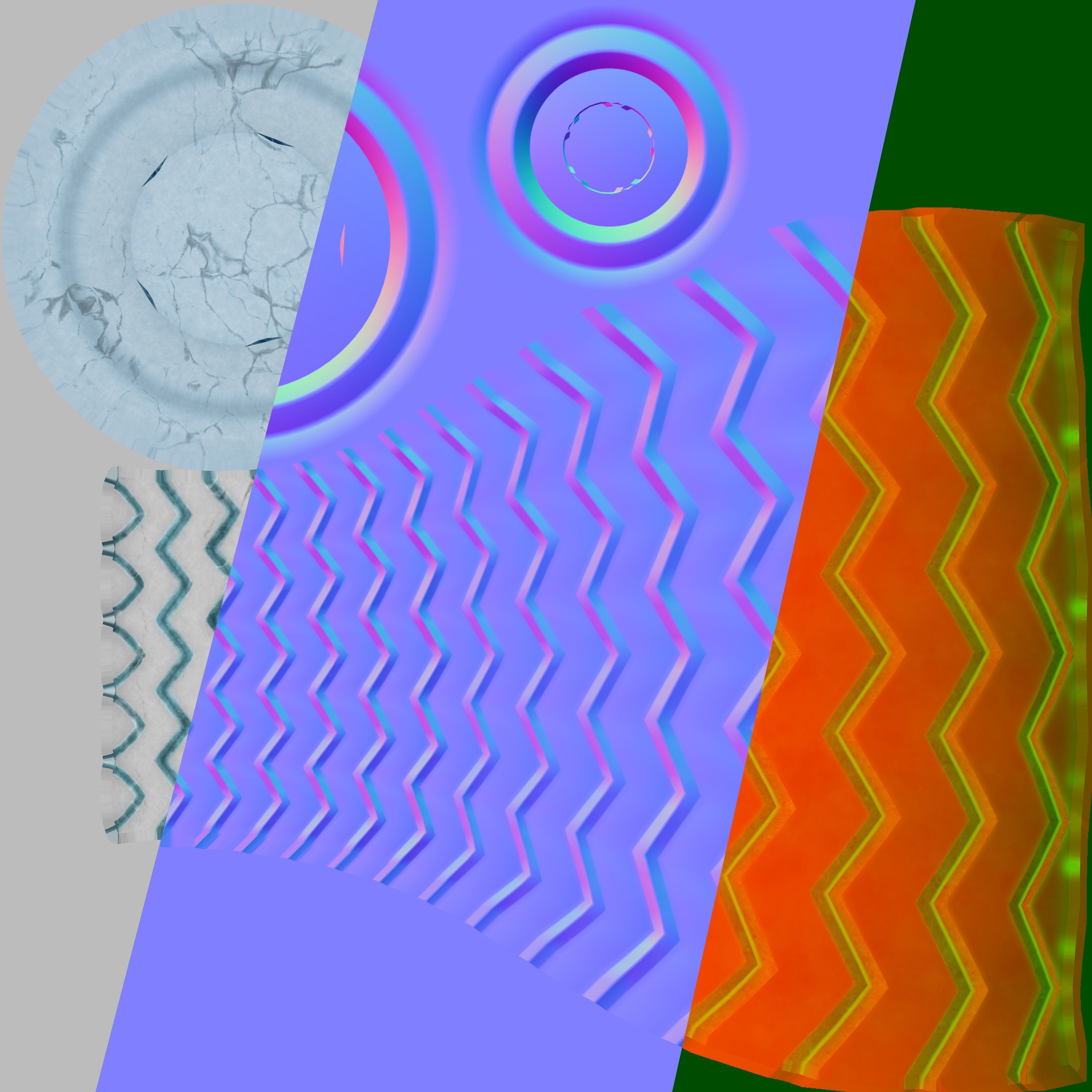 Fantasy Marble Pillar Low-poly 3D model_9