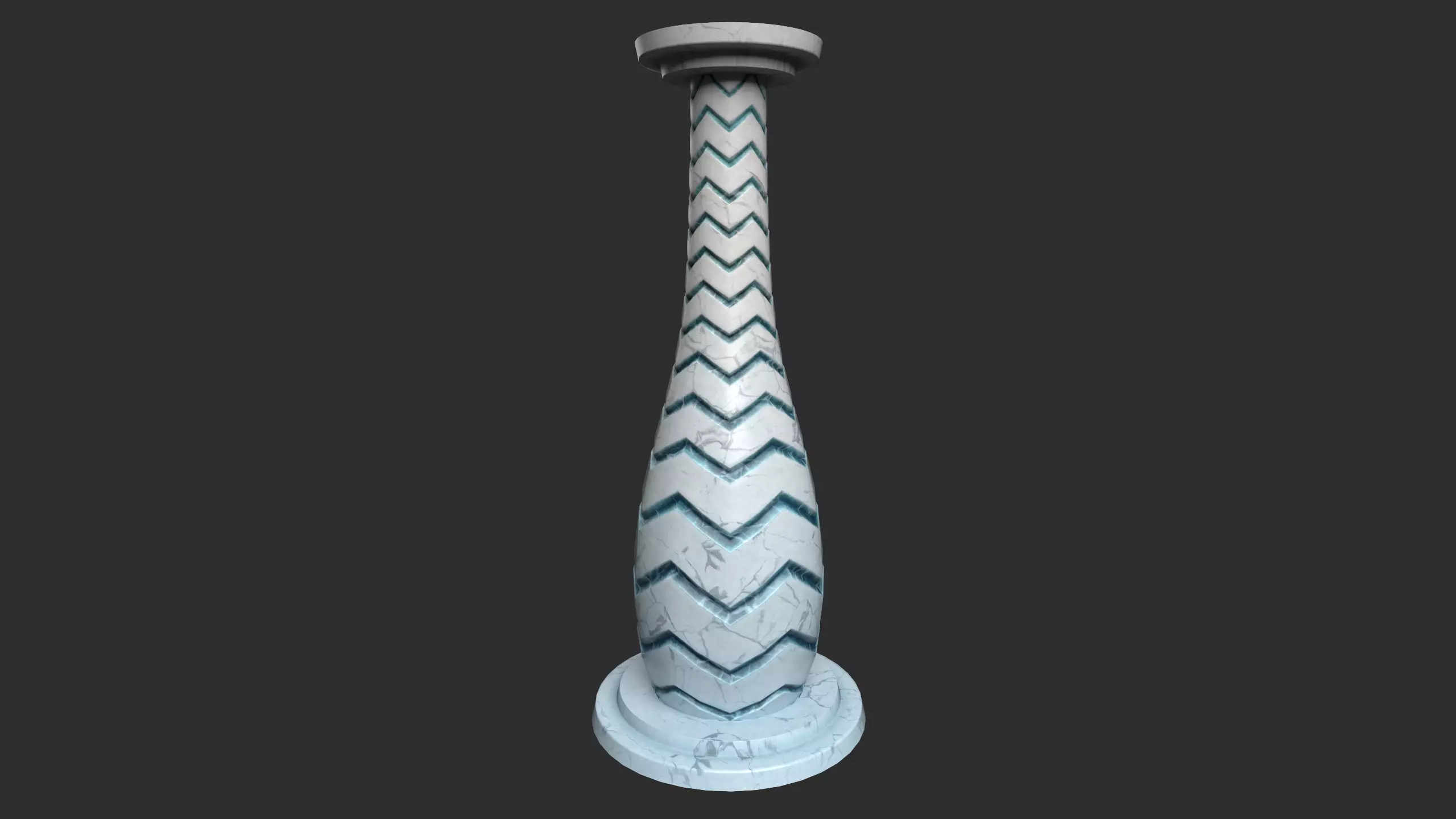 Fantasy Marble Pillar Low-poly 3D model_0