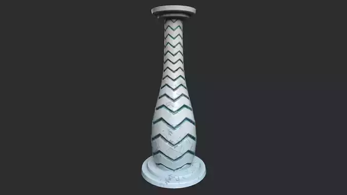 Fantasy Marble Pillar Low-poly 3D model