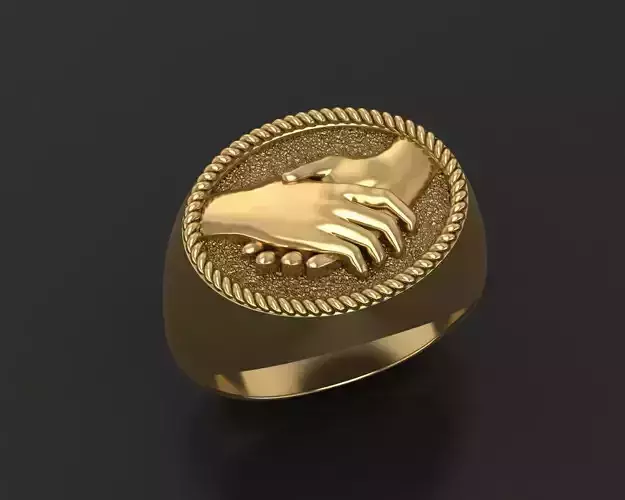 Handshake Ring 3D print model