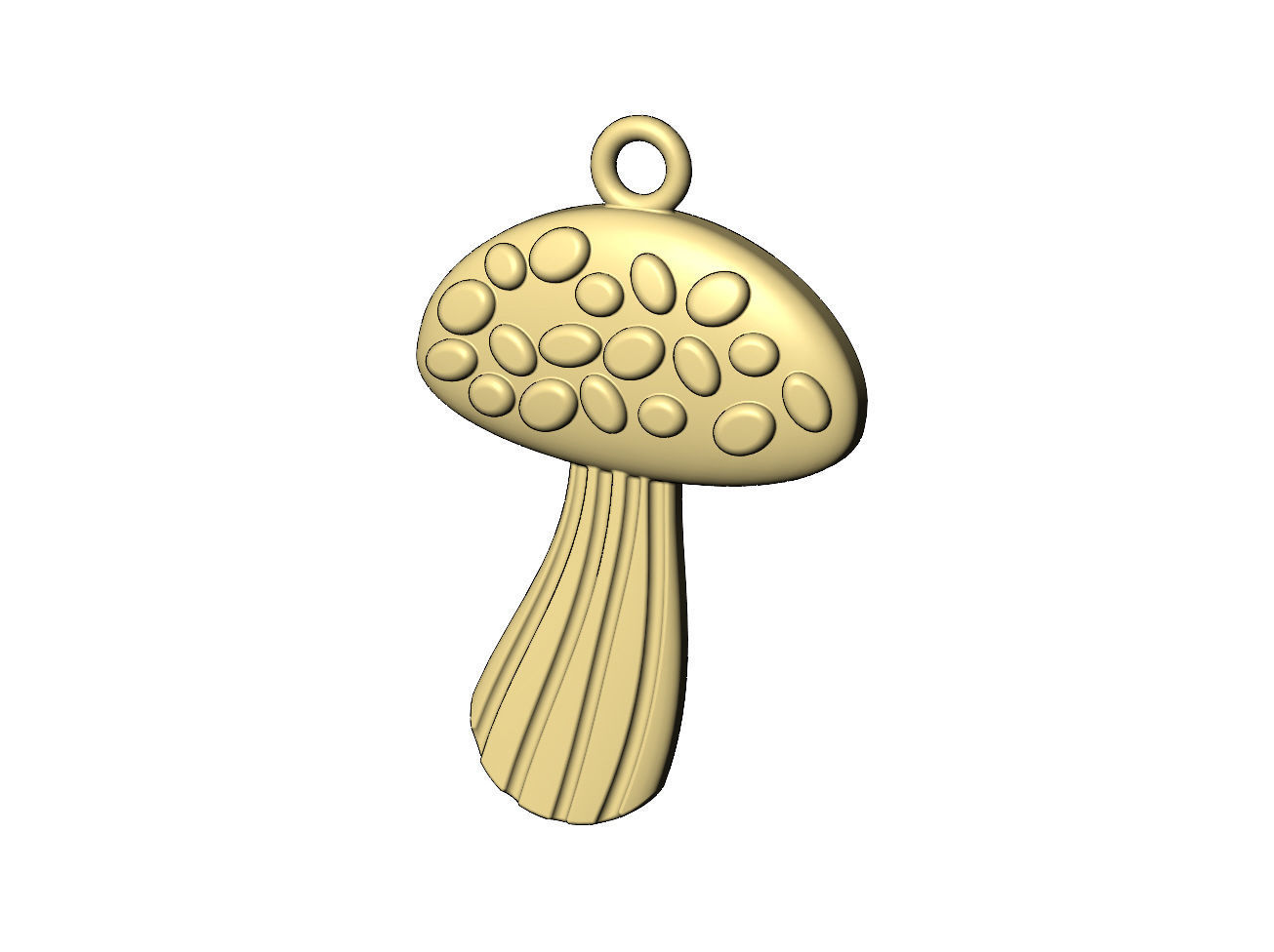Mushroom shaped pendant  3D print model_5