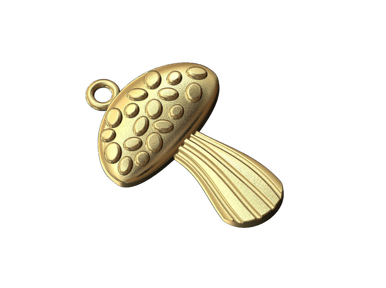 Mushroom shaped pendant  3D print model_2