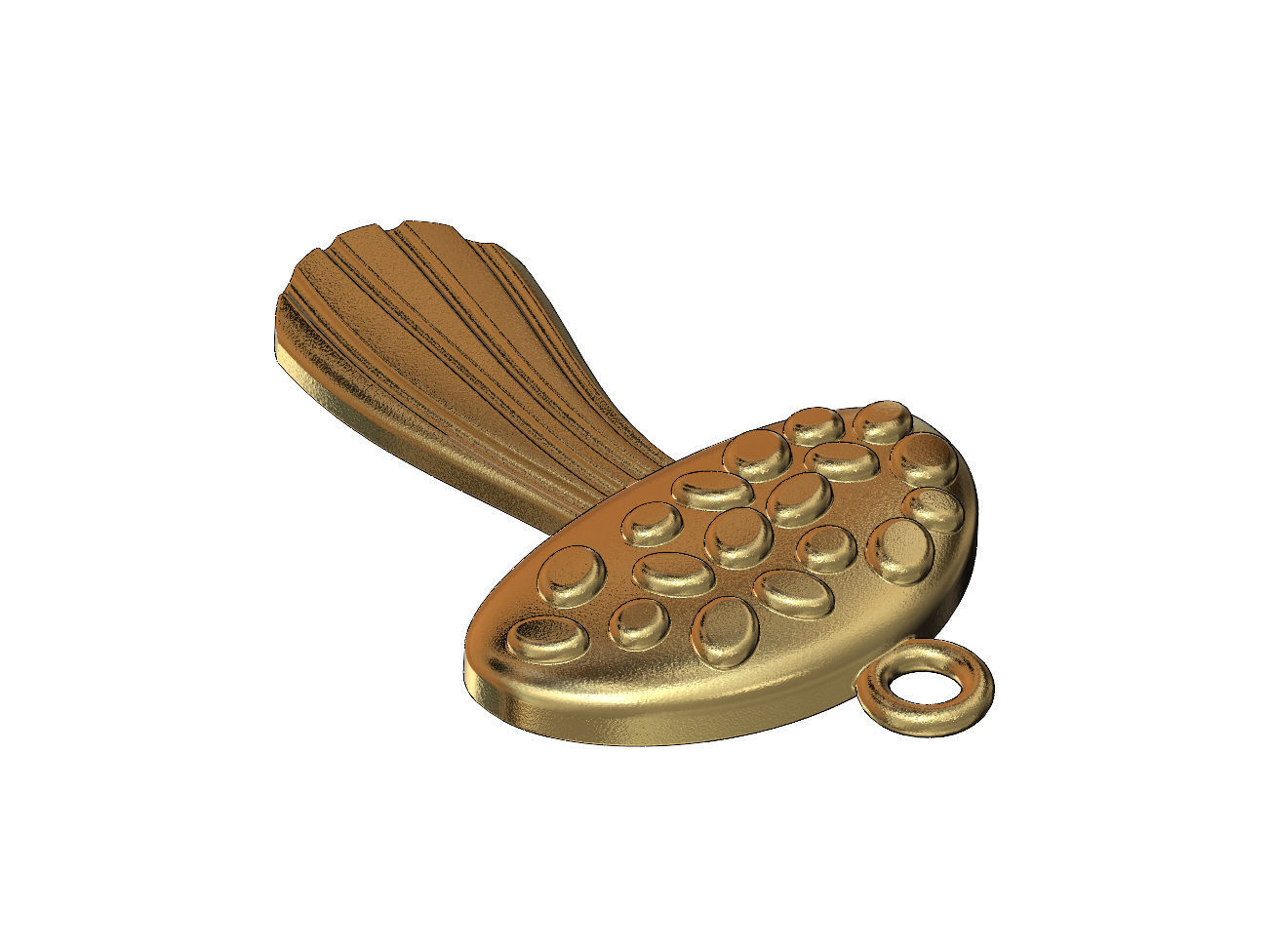 Mushroom shaped pendant  3D print model_4