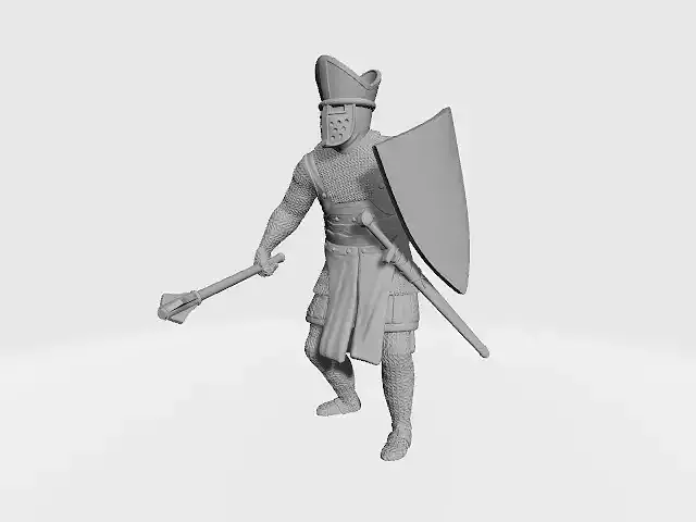 Medieval Bishop Hermann von tartu and Dorpat in battle