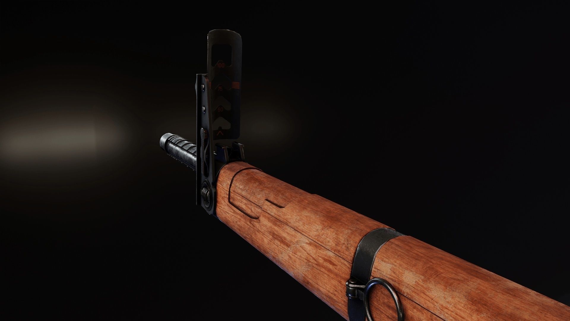 MAS 36 51 with grenade launcher Low-poly 3D model_3