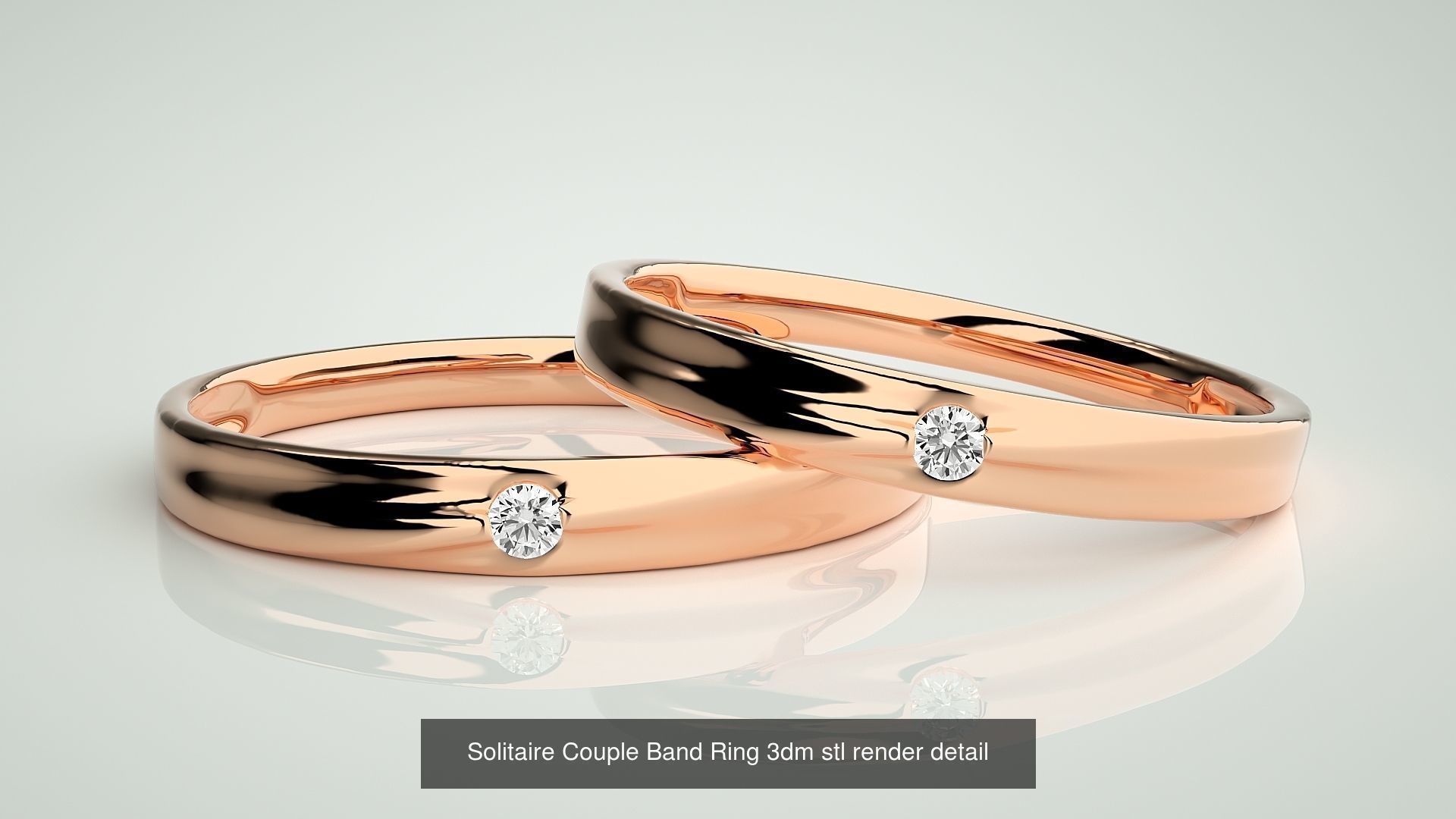 300 Couple Band Ring 3dm stl render detail Part-1 3D Model Collection_78