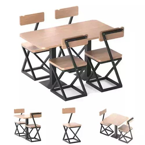 Wooden table and chair - EVOS