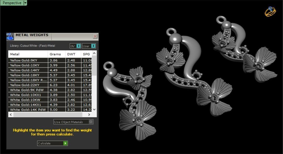 Clover flower pendant 3D print model_15