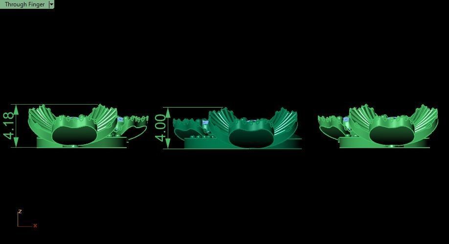 Clover flower pendant 3D print model_7