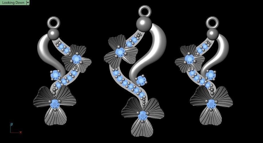 Clover flower pendant 3D print model_18