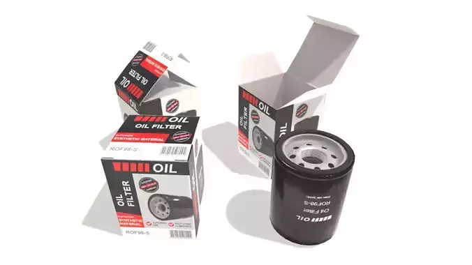 Oil filter and Box 7x7x9cm