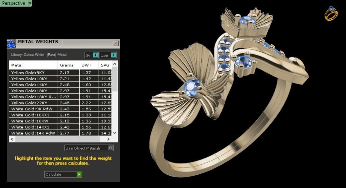 Clover flower ring 3D print model_11