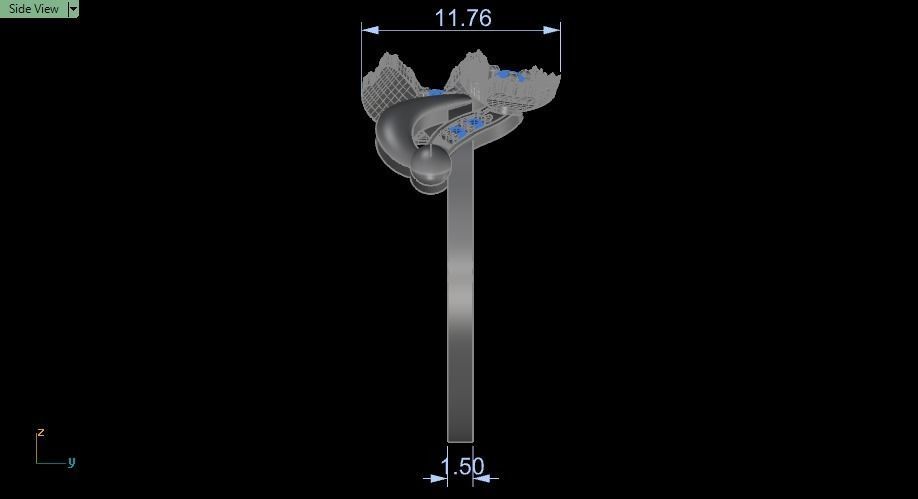 Clover flower ring 3D print model_8