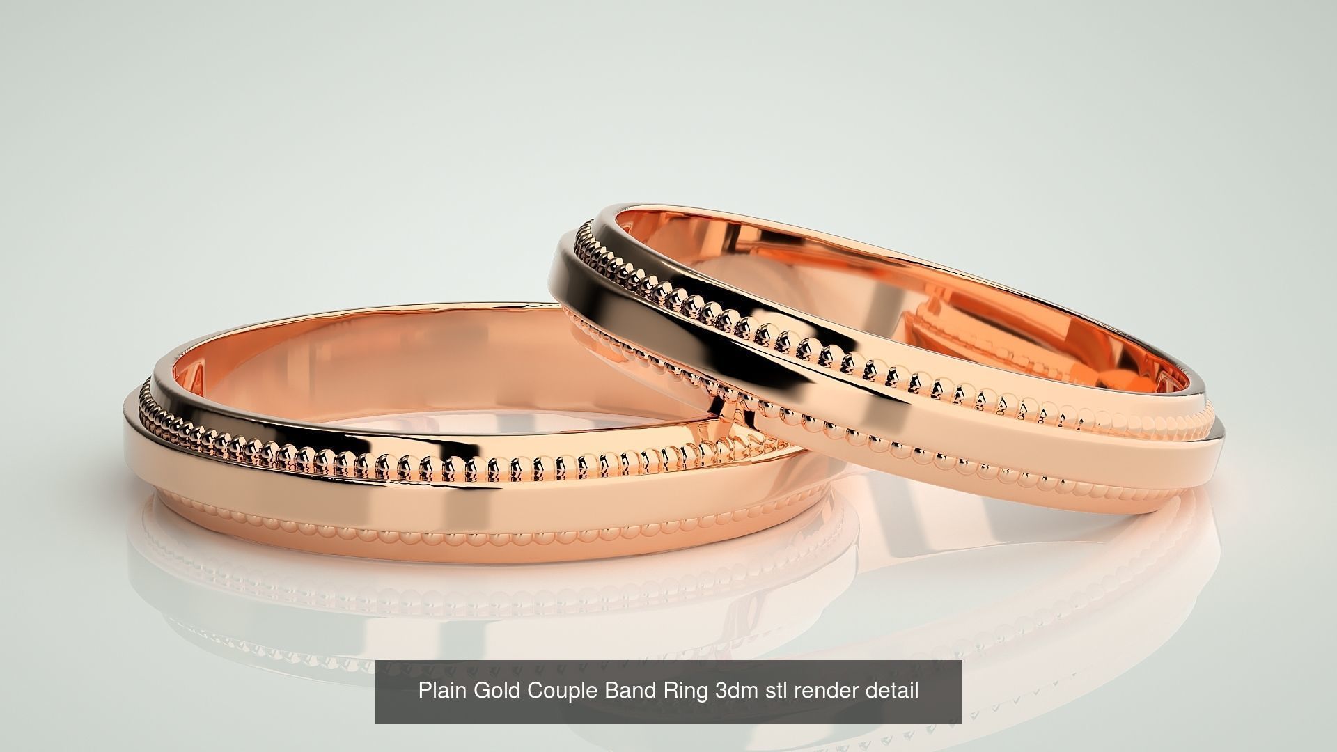 300 Couple Band Ring 3dm stl render detail Part-2  3D Model Collection_87
