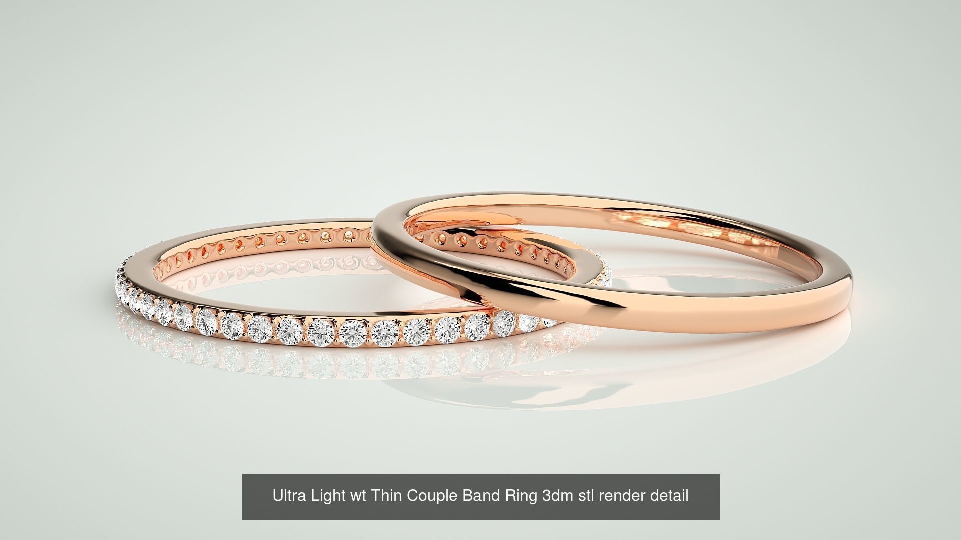 300 Couple Band Ring 3dm stl render detail Part-2  3D Model Collection_121