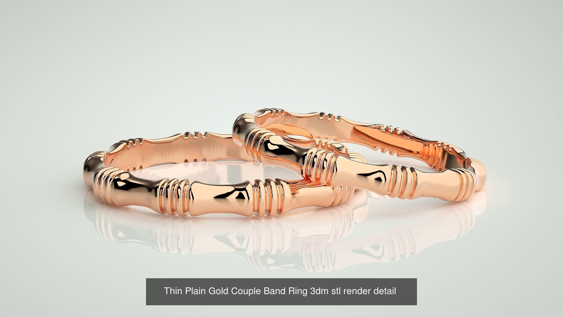300 Couple Band Ring 3dm stl render detail Part-2  3D Model Collection_69