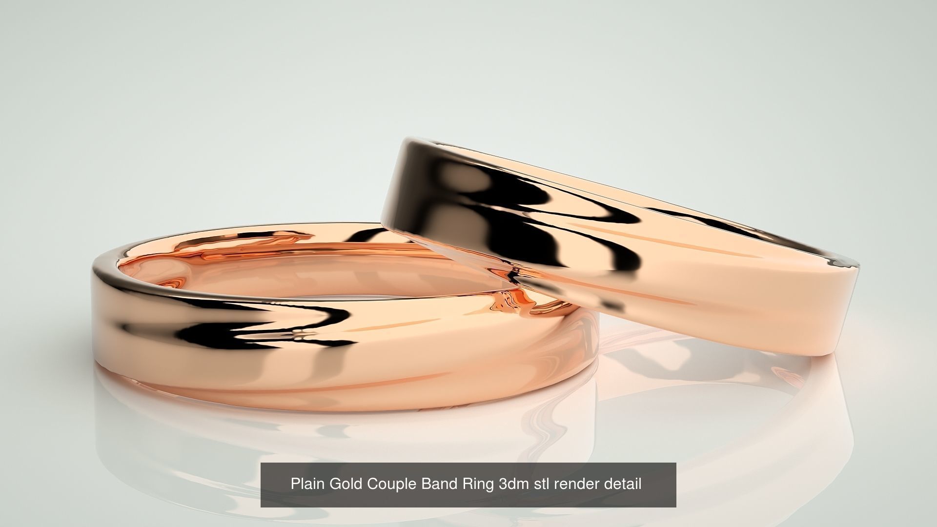 300 Couple Band Ring 3dm stl render detail Part-2  3D Model Collection_140