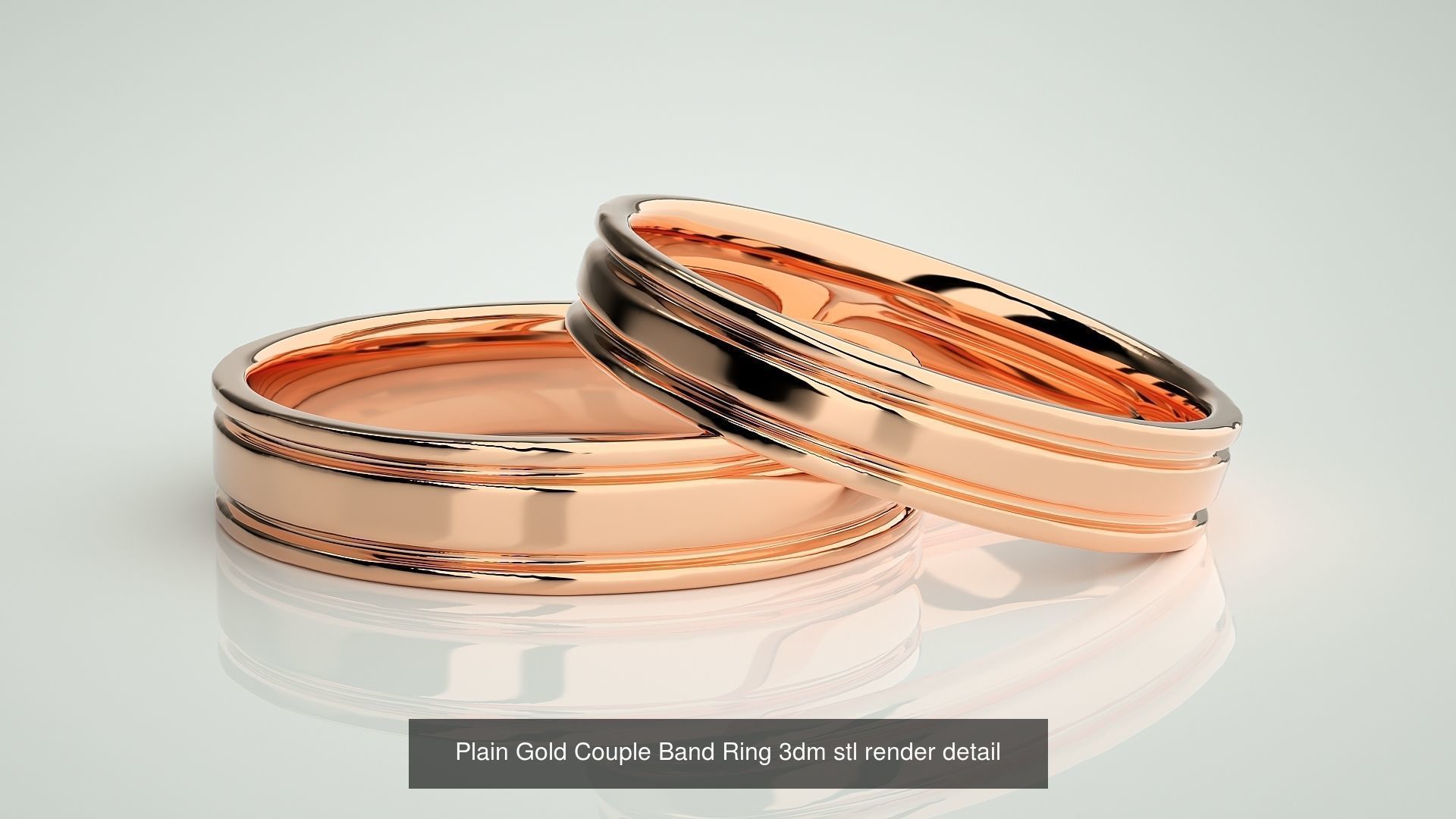 300 Couple Band Ring 3dm stl render detail Part-2  3D Model Collection_135