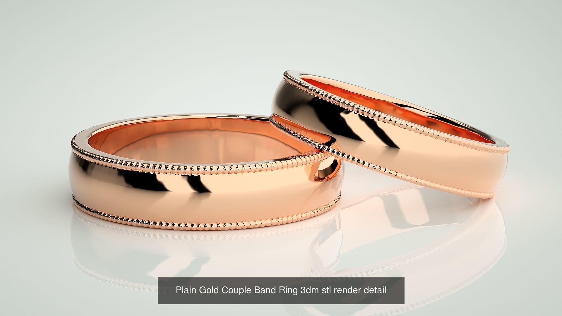300 Couple Band Ring 3dm stl render detail Part-2  3D Model Collection_104