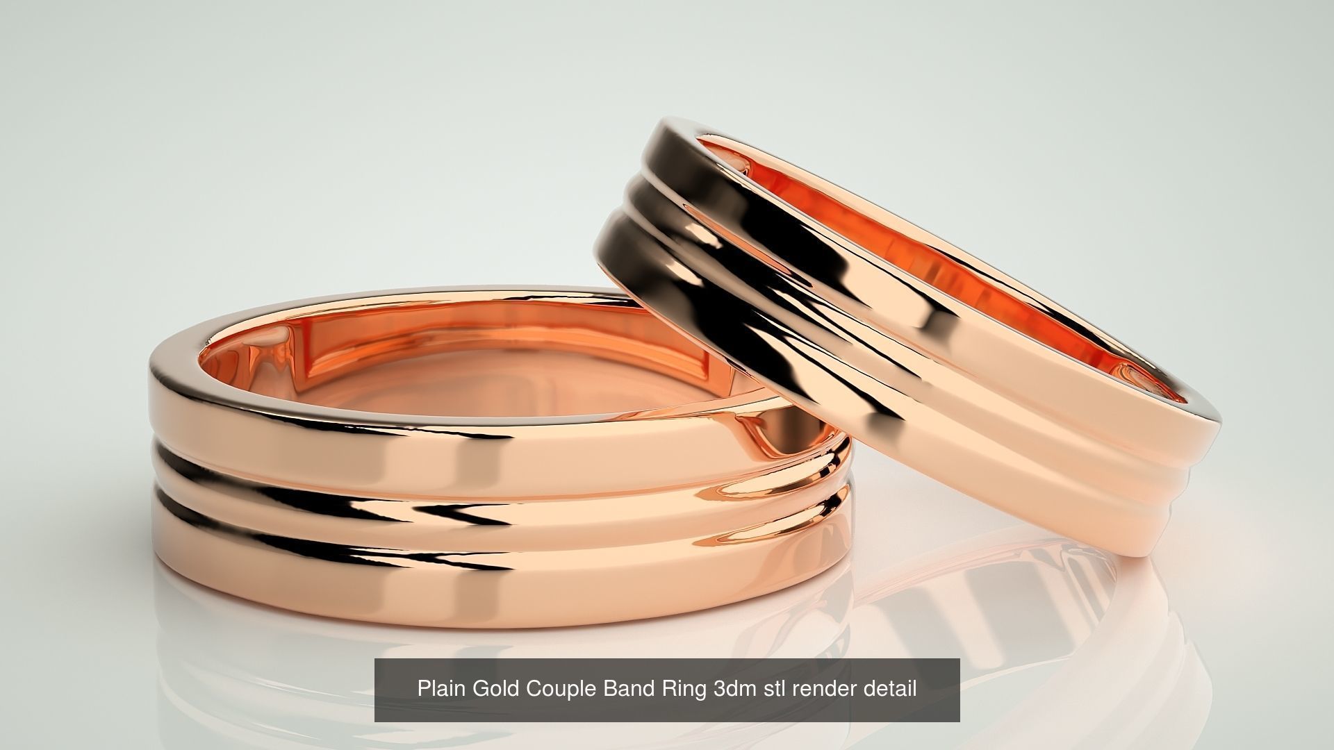 300 Couple Band Ring 3dm stl render detail Part-2  3D Model Collection_88