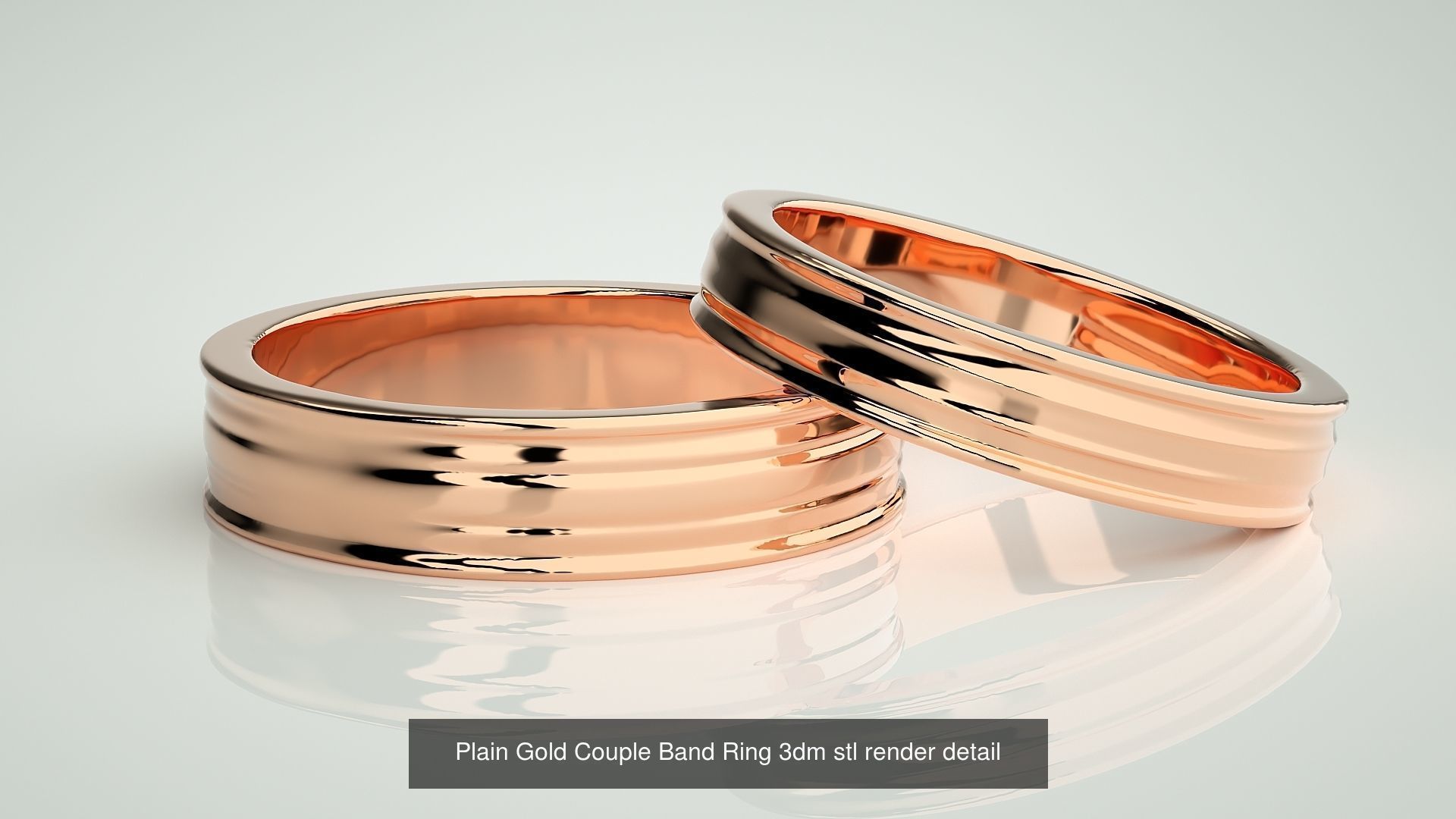 300 Couple Band Ring 3dm stl render detail Part-2  3D Model Collection_110