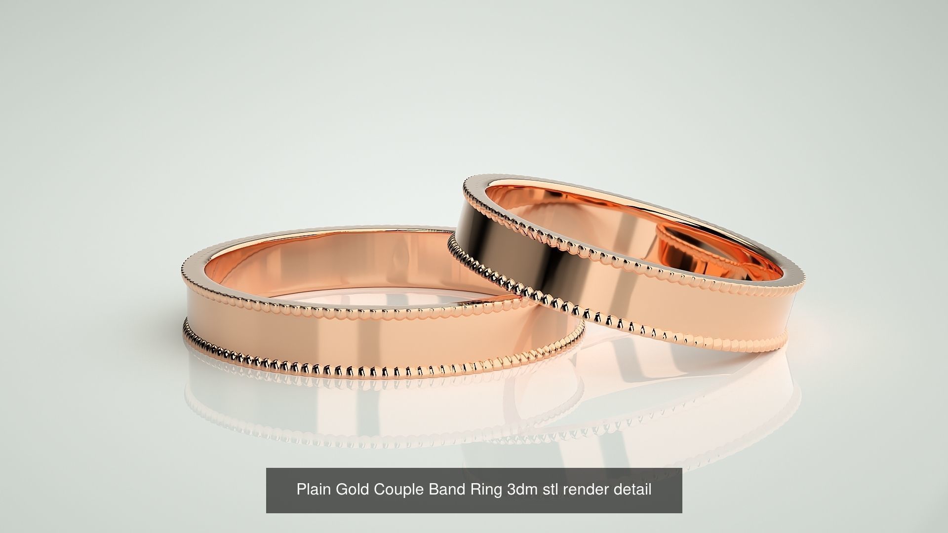 300 Couple Band Ring 3dm stl render detail Part-2  3D Model Collection_112