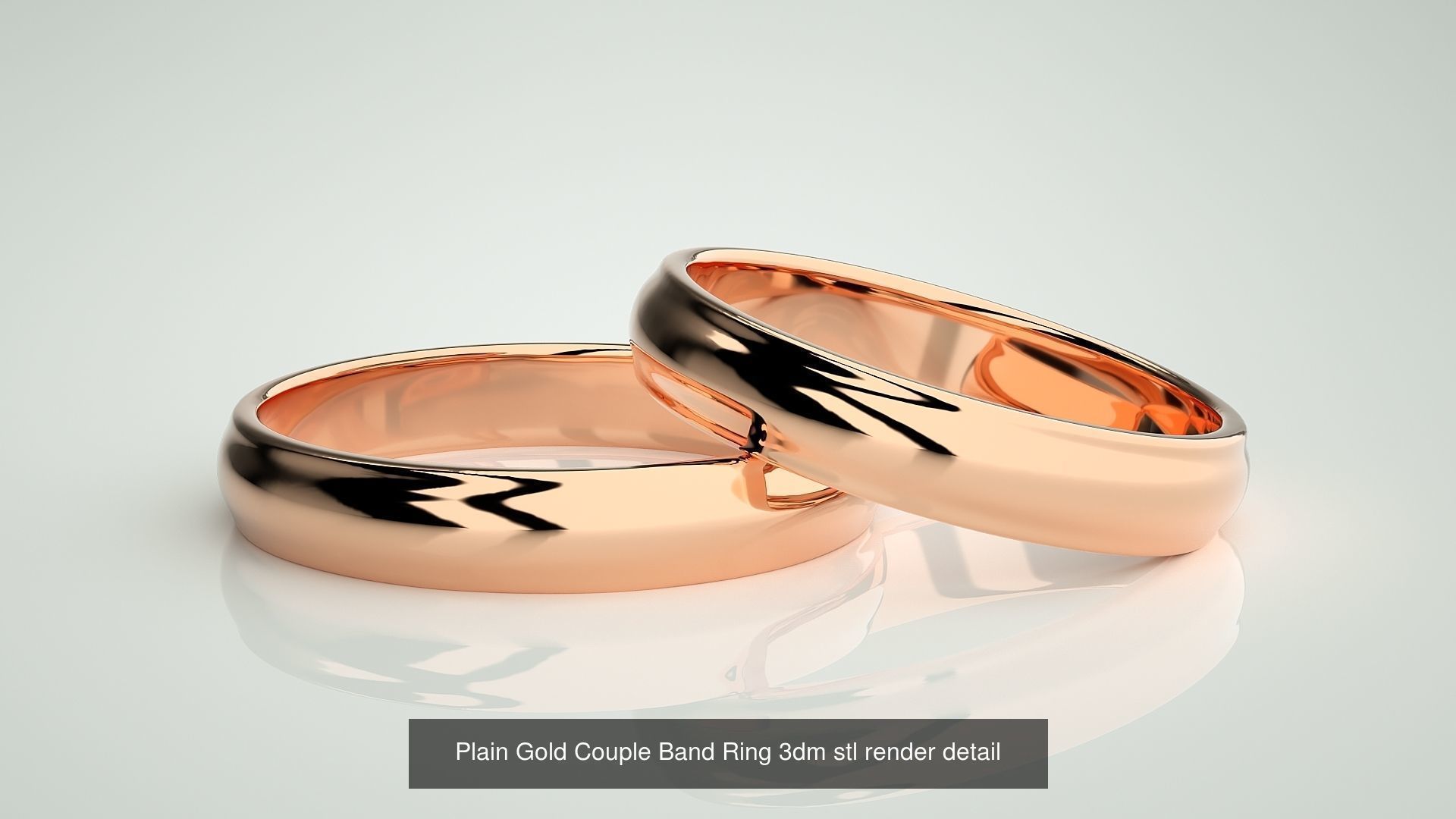 300 Couple Band Ring 3dm stl render detail Part-2  3D Model Collection_114