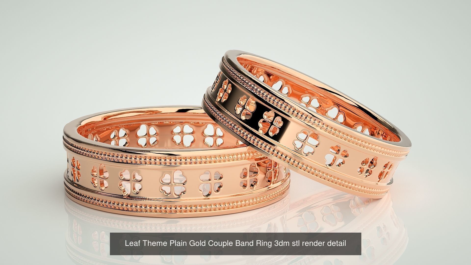 300 Couple Band Ring 3dm stl render detail Part-2  3D Model Collection_132