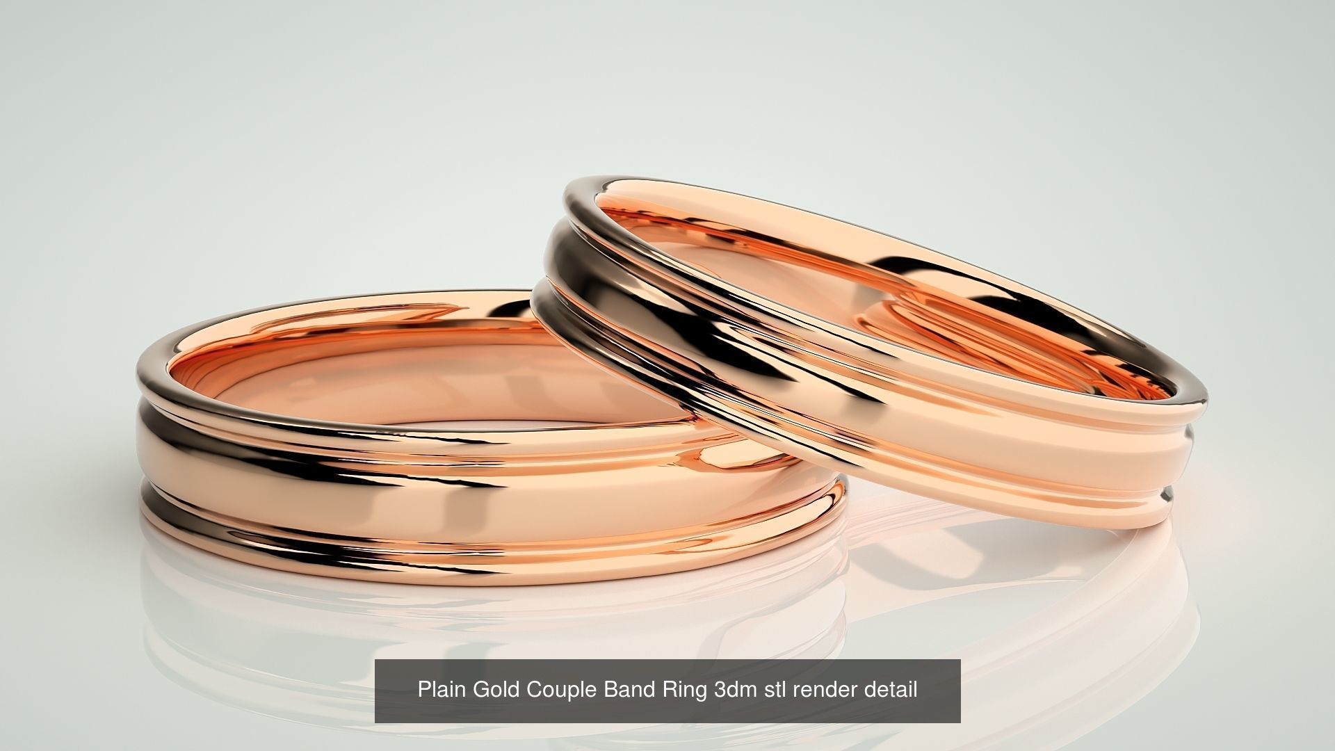 300 Couple Band Ring 3dm stl render detail Part-2  3D Model Collection_137
