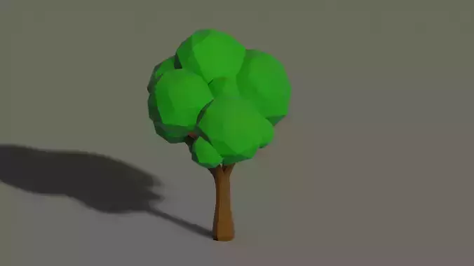 Tree Low-poly 3D model game ready
