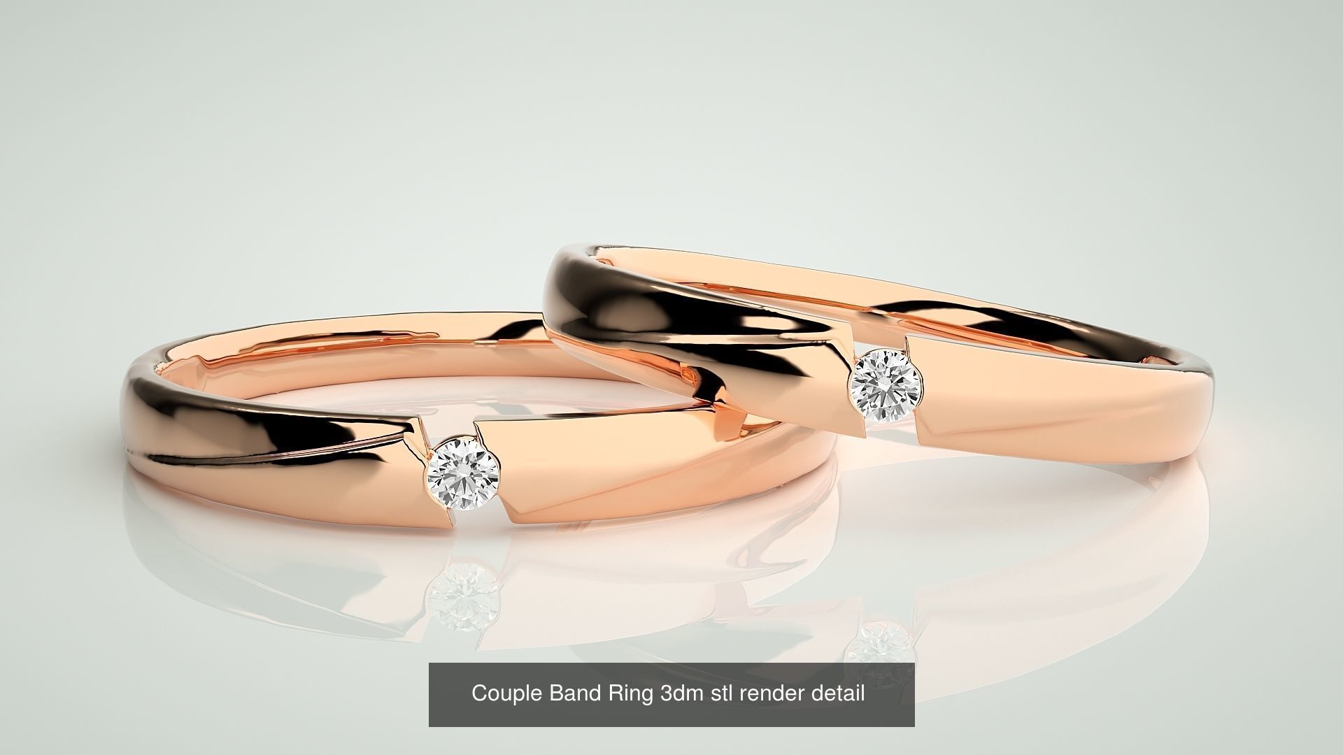 156  Couple Band Ring 3dm stl render detail Part-3 3D Model Collection_154