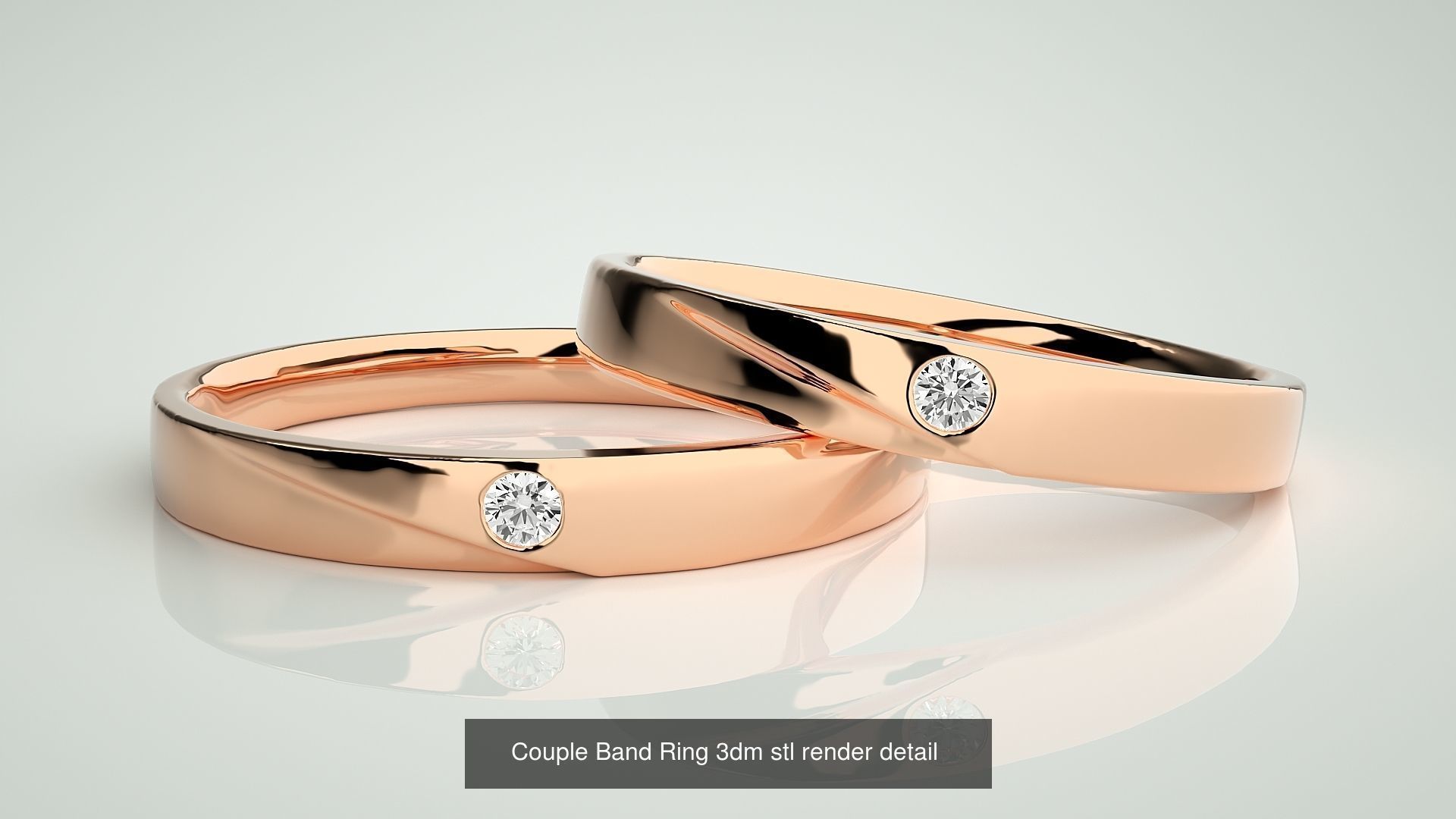 156  Couple Band Ring 3dm stl render detail Part-3 3D Model Collection_153