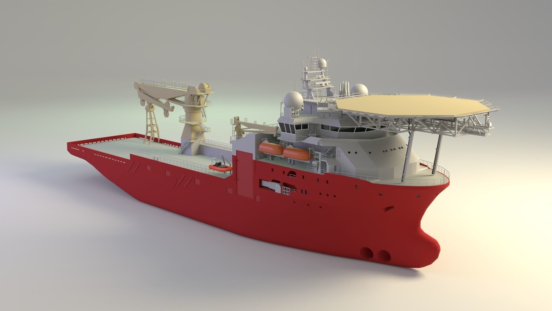 Multi-Purpose Offshore Construction Vessel 3D model