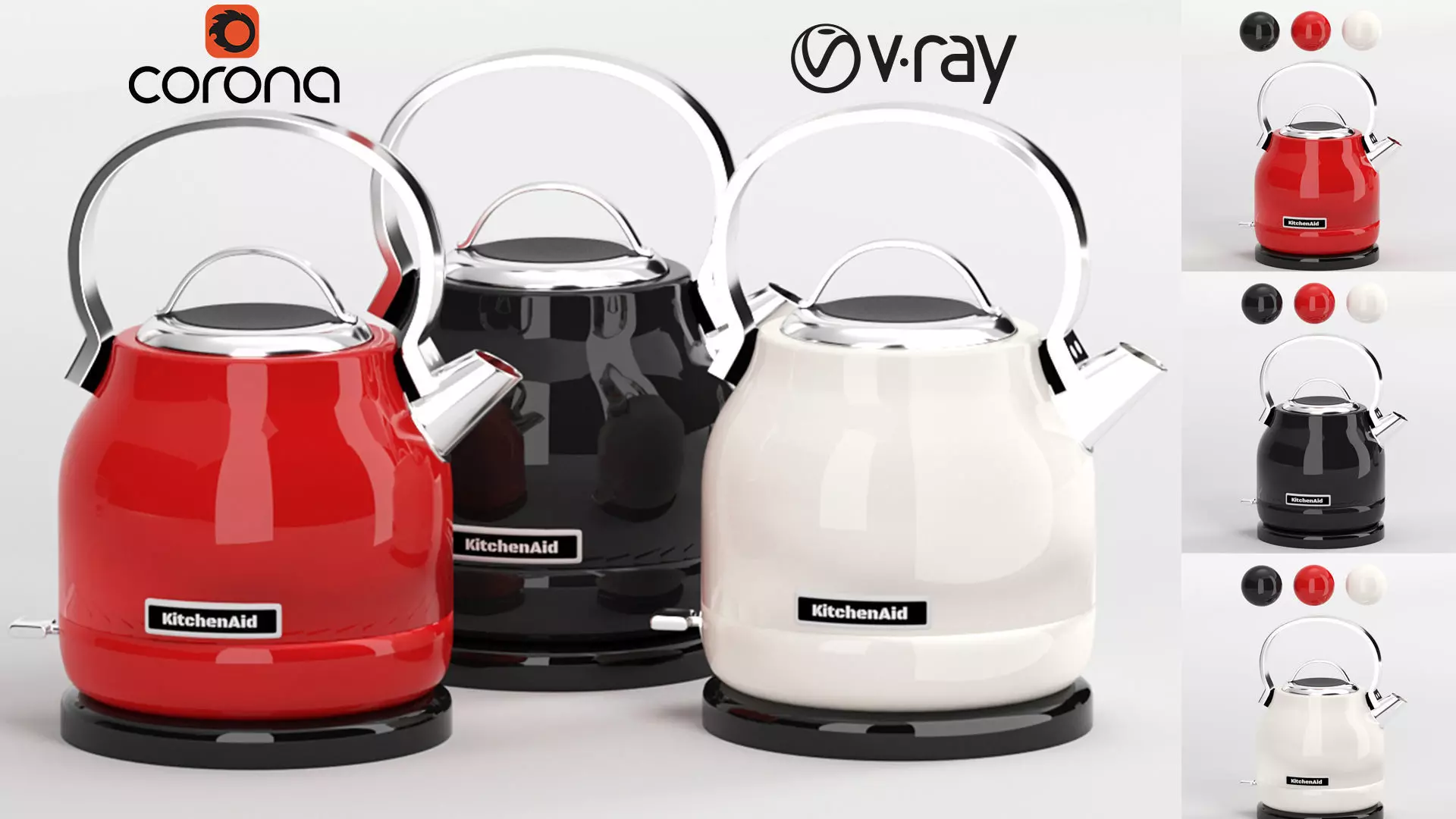 KitchenAid Waterkoker 3D model_0