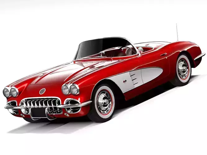Chevrolet Corvette C1 1958 LowPoly