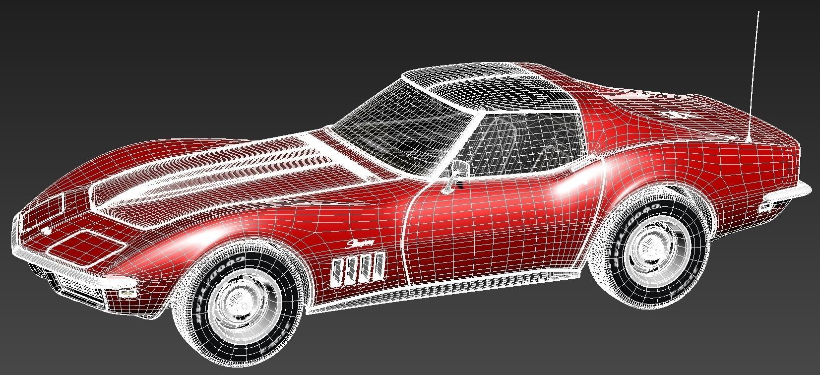 Chevrolet Corvette C3 1969 3D model_12