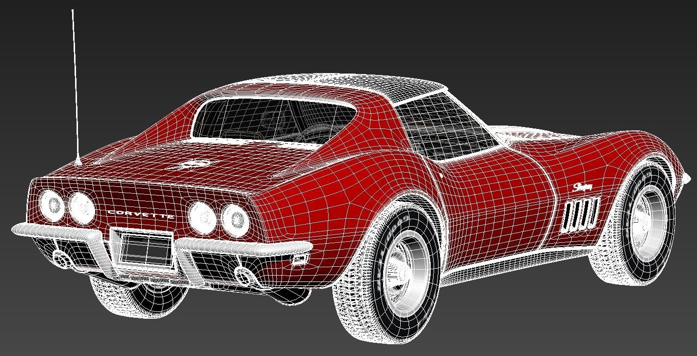 Chevrolet Corvette C3 1969 3D model_13