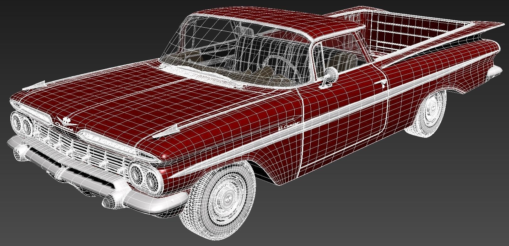 Chevrolet El Camino 1959 3D model_12