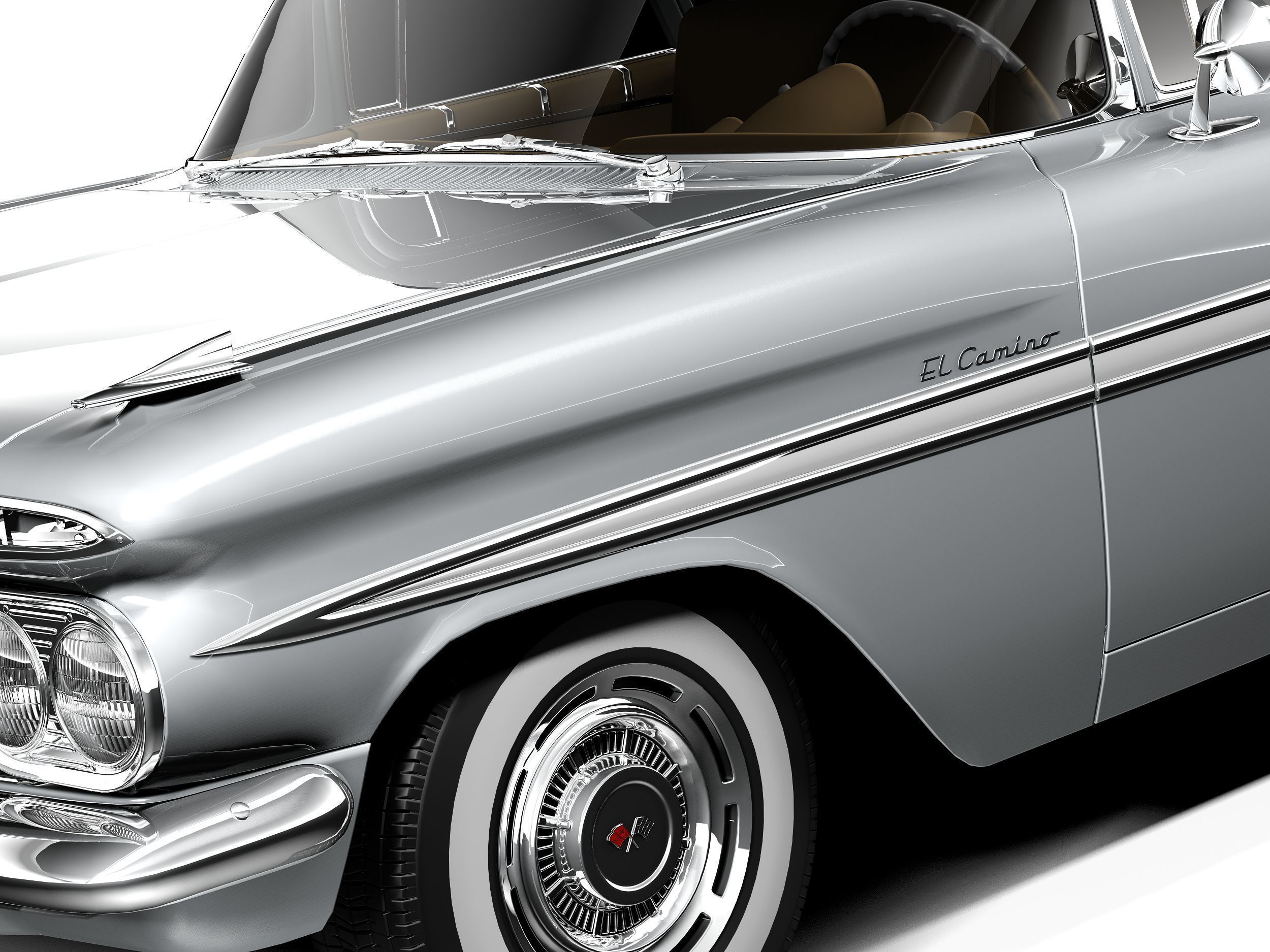 Chevrolet El Camino 1959 3D model_2