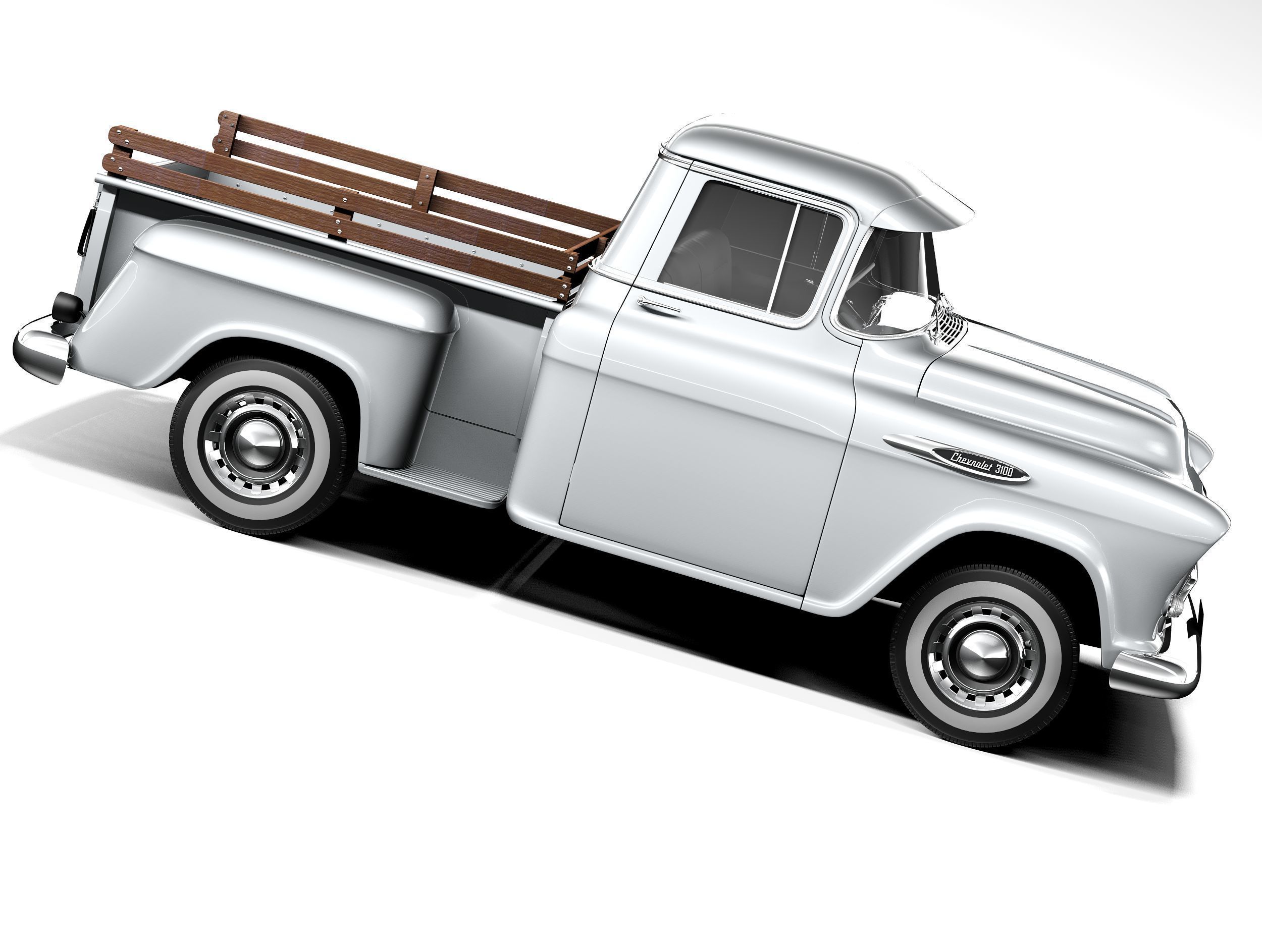 Chevrolet pickup 1957 3D model_6
